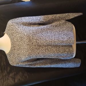 Black and white speckled sweater